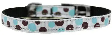 Confetti-Dots-Nylon-Dog-Collar-With-Classic-Buckle-3-8_-Baby-Blue-Size-16-GreatEagleInc-333689211