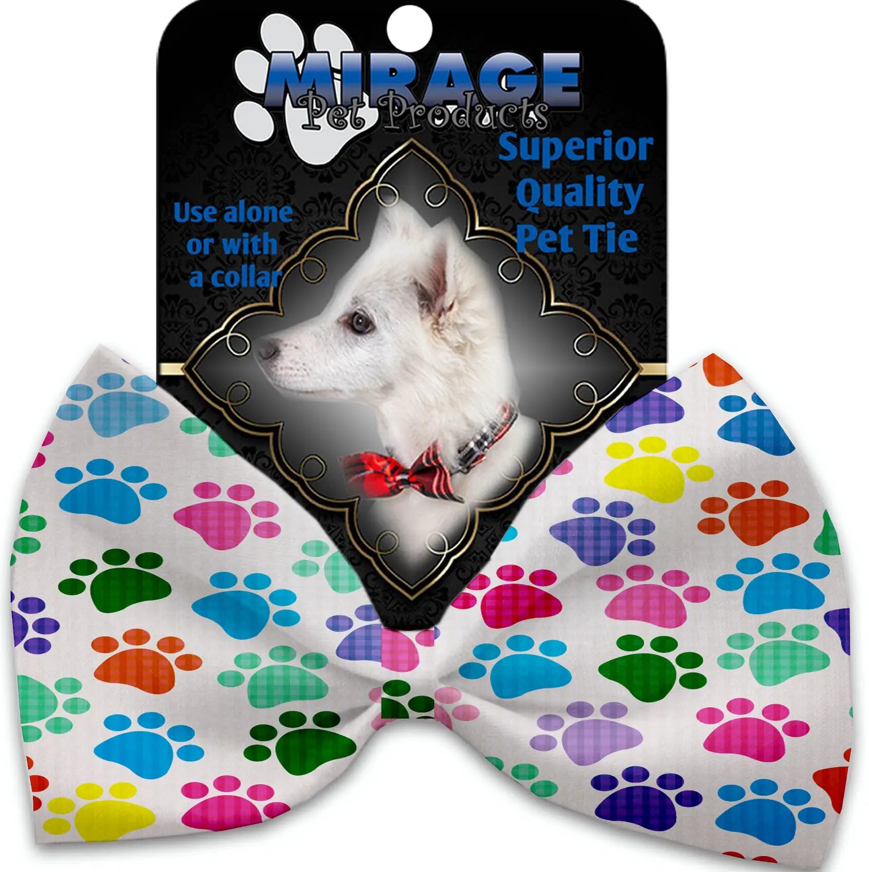 Confetti Paws Pet Bow Tie Collar Accessory With Velcro Default Title