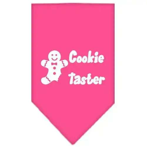 Cookie-Taster-Screen-Print-Bandana-Bright-Pink-Small-GreatEagleInc-333818580