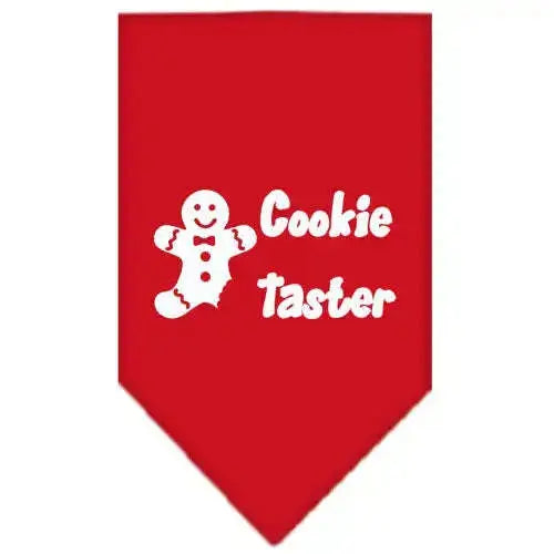 Cookie-Taster-Screen-Print-Bandana-Red-Small-GreatEagleInc-333818229