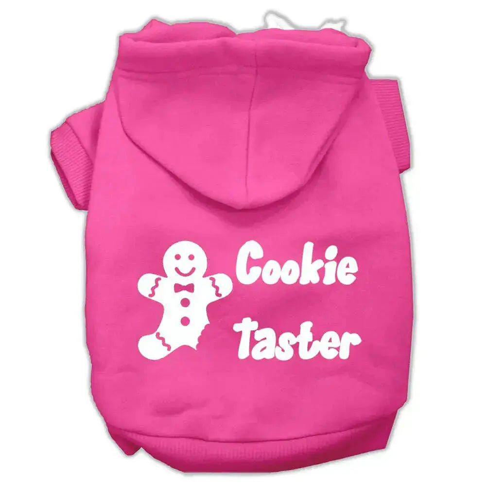 Cookie-Taster-Screen-Print-Pet-Hoodies-Bright-Pink-Size-Sm-GreatEagleInc-319397653