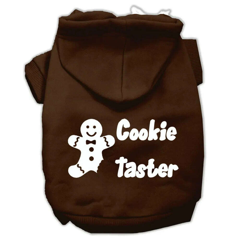 Cookie-Taster-Screen-Print-Pet-Hoodies-Brown-Size-Med-GreatEagleInc-319398316