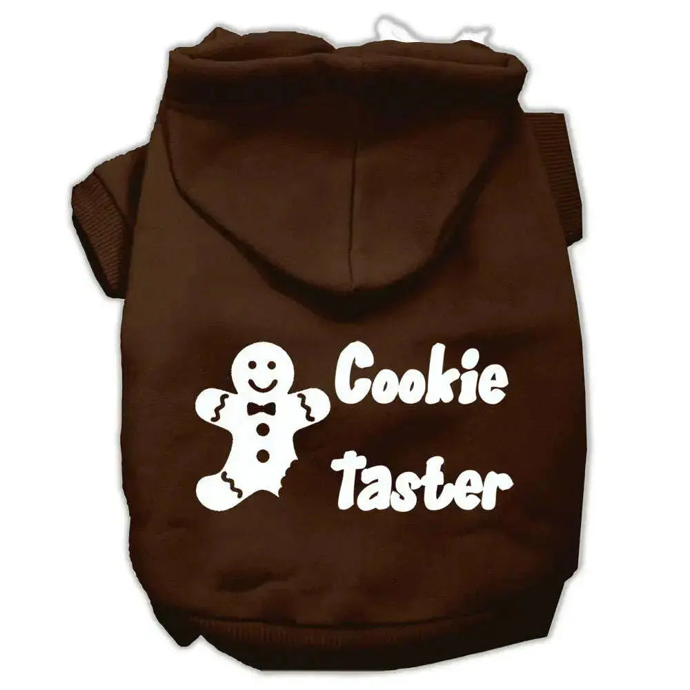 Cookie-Taster-Screen-Print-Pet-Hoodies-Brown-Size-Med-GreatEagleInc-319398348