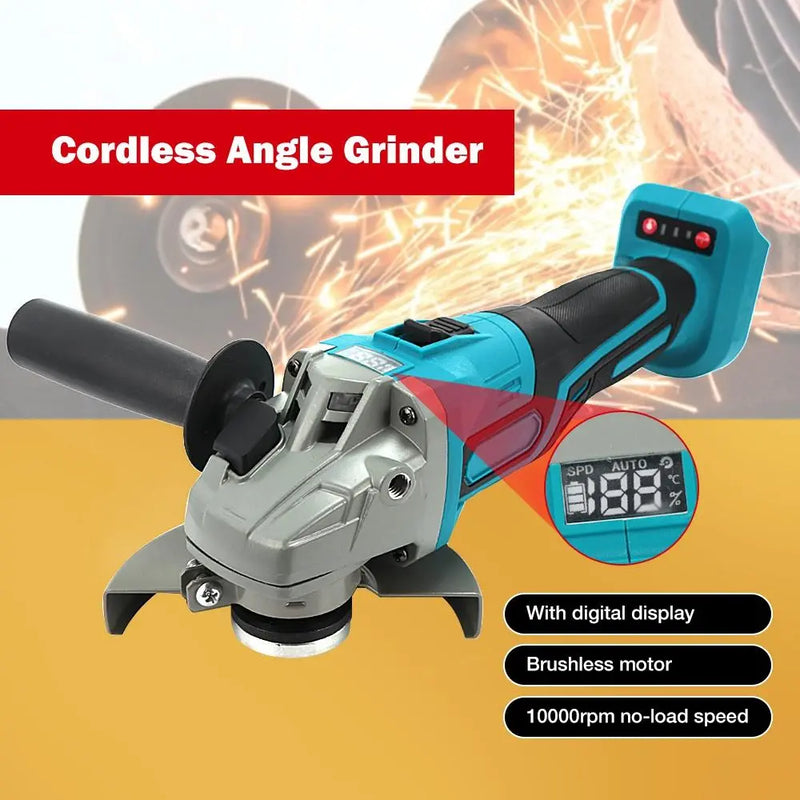 Cordless Angle Grinder Host Polishing Cutting Machine with Digital Display