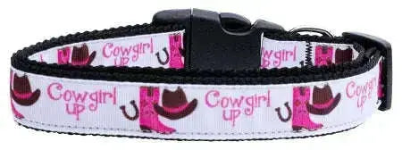 Cowgirl-Up-Nylon-Dog-Collar-Xs-GreatEagleInc-318497065