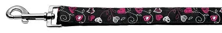 Crazy Hearts Nylon Collars Black 1 Wide 6ft Lsh Default Title