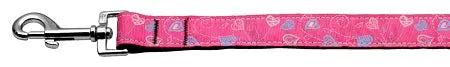 Crazy Hearts Nylon Collars Bright Pink 1 Wide 6ft Lsh Default Title