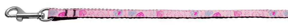 Crazy-Hearts-Nylon-Collars-Light-Pink-3-8-Wide-6ft-Lsh-GreatEagleInc-318899386