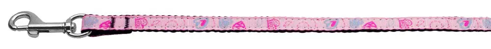 Crazy Hearts Nylon Collars Light Pink 3/8 Wide 6ft Lsh Default Title