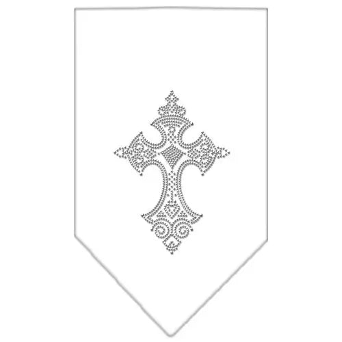 Cross Rhinestone Bandana White Large Default Title