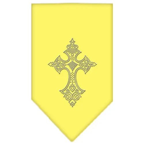 Cross Rhinestone Bandana Yellow Large Default Title