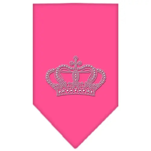 Crown Rhinestone Bandana Bright Pink Small Default Title