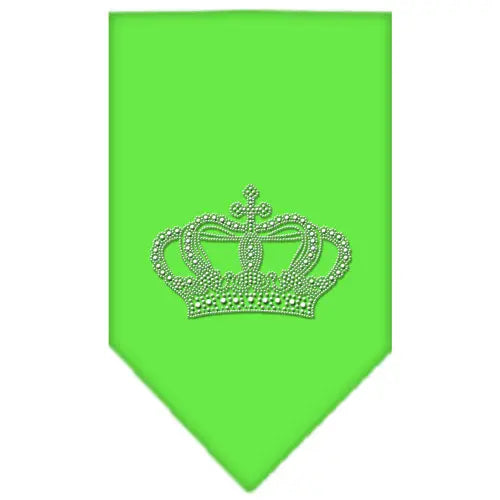 Crown Rhinestone Bandana Lime Green Large Default Title