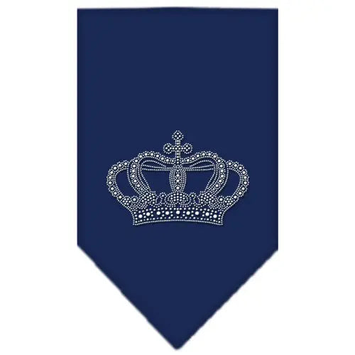 Crown Rhinestone Bandana Navy Blue Large Default Title