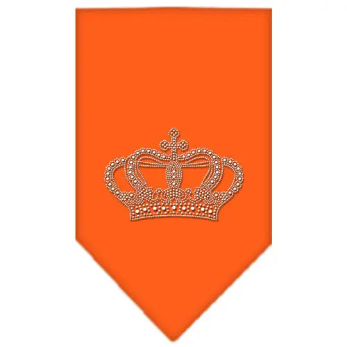 Crown Rhinestone Bandana Orange Small Default Title