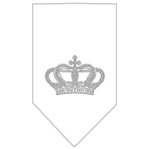 Crown Rhinestone Bandana White Large Default Title