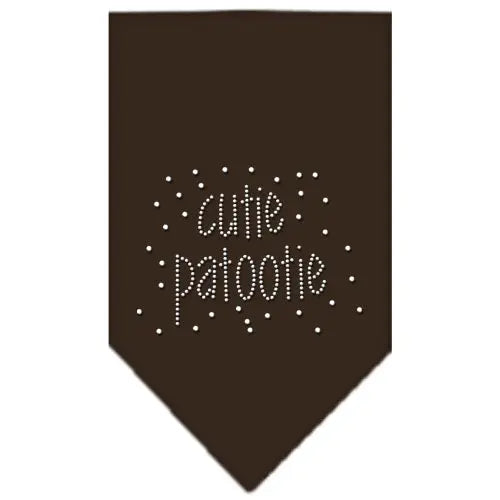Cutie Patootie Rhinestone Bandana Cocoa Small Default Title