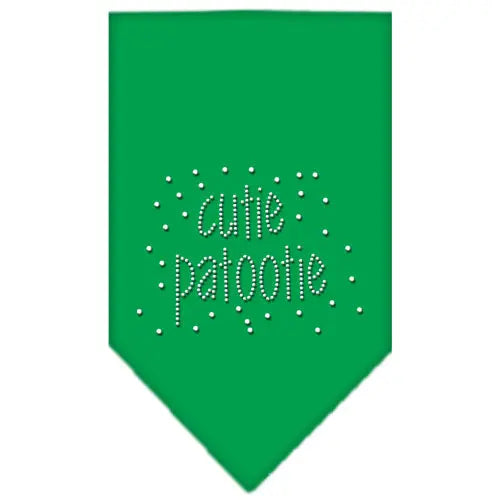 Cutie Patootie Rhinestone Bandana Emerald Green Large Default Title