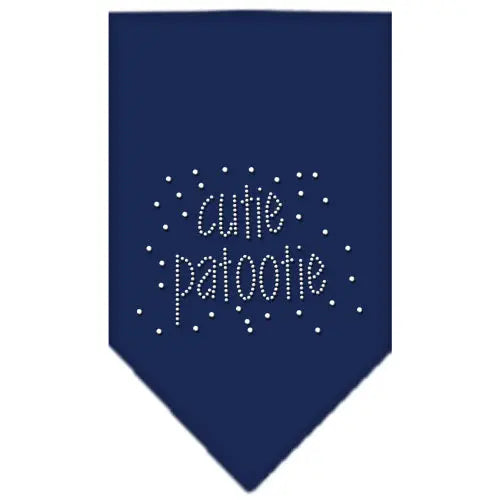 Cutie Patootie Rhinestone Bandana Navy Blue Large Default Title