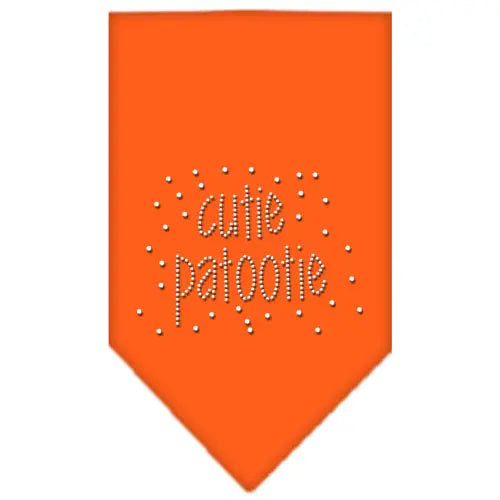 Cutie Patootie Rhinestone Bandana Orange Small Default Title