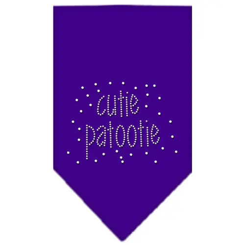 Cutie Patootie Rhinestone Bandana Purple Small Default Title