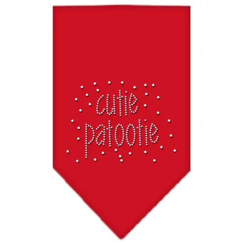 Cutie Patootie Rhinestone Bandana Red Small Default Title