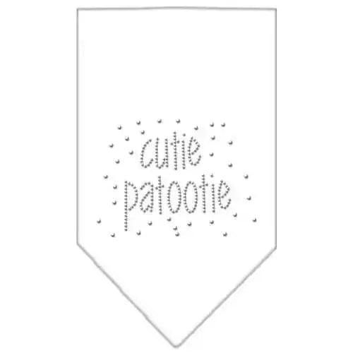 Cutie-Patootie-Rhinestone-Bandana-White-Large-GreatEagleInc-318993465