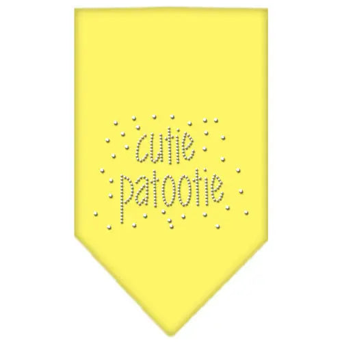 Cutie Patootie Rhinestone Bandana Yellow Large Default Title
