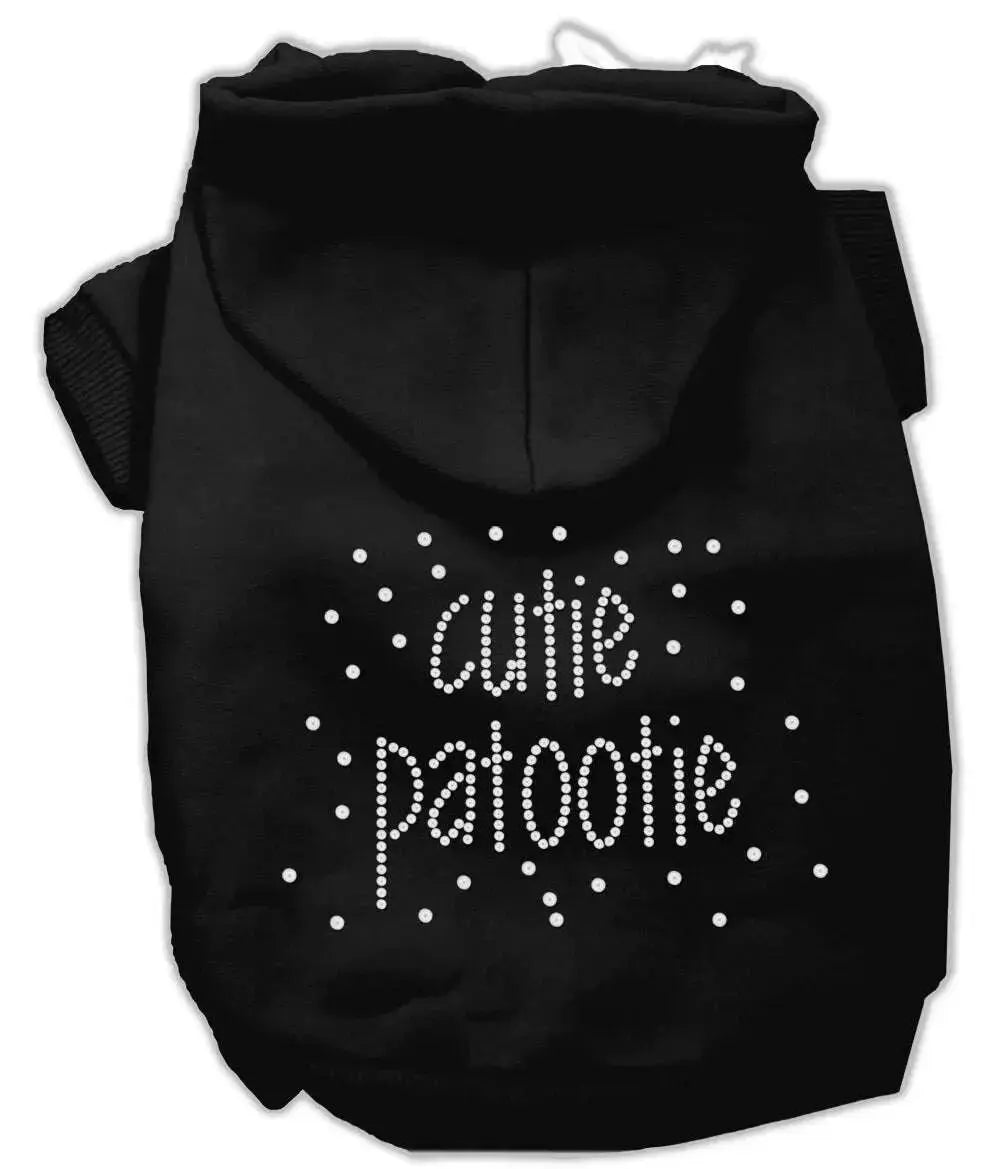 Cutie-Patootie-Rhinestone-Hoodies-Black-M-GreatEagleInc-319506127