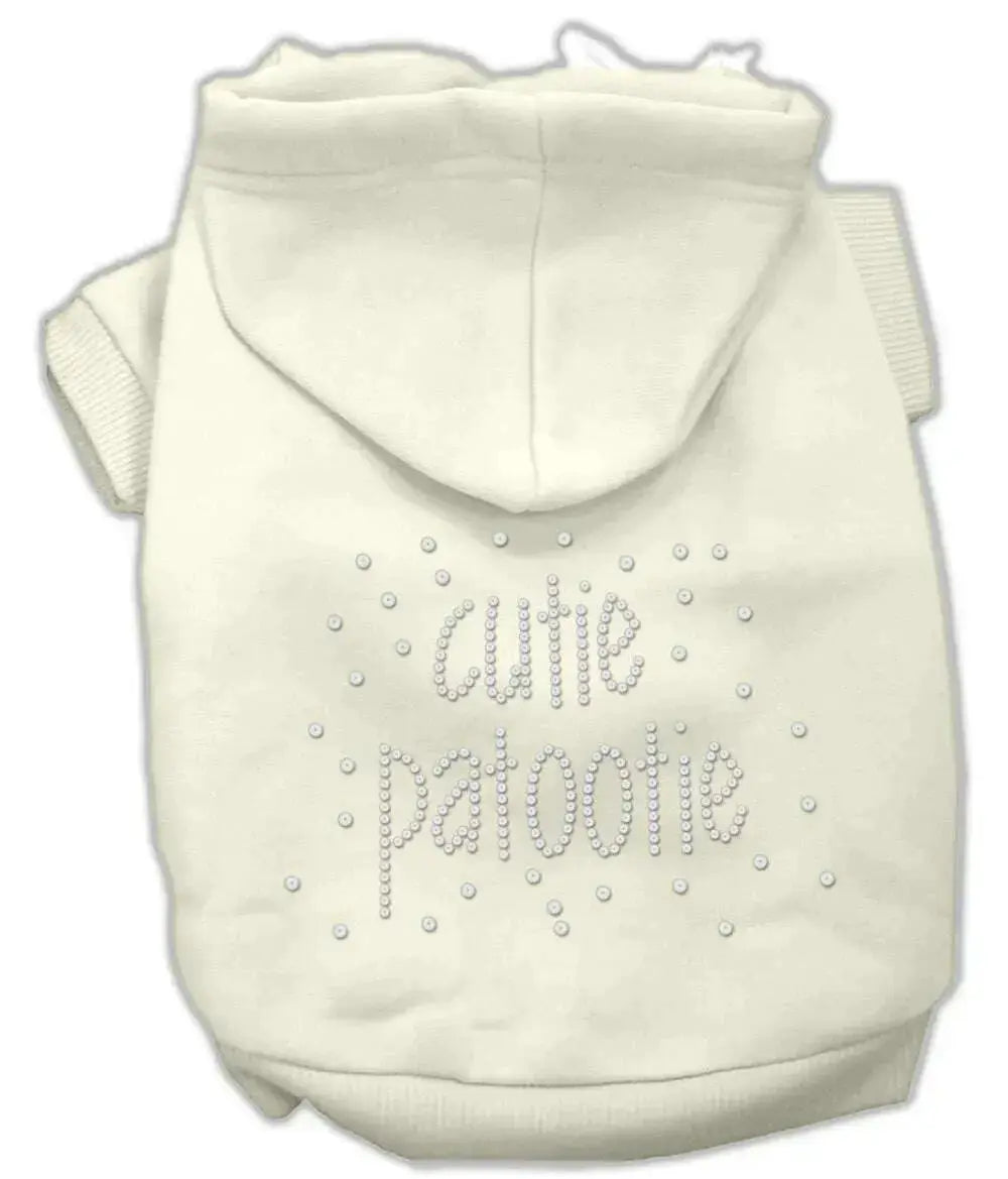 Cutie-Patootie-Rhinestone-Hoodies-Cream-Xl-GreatEagleInc-319505033