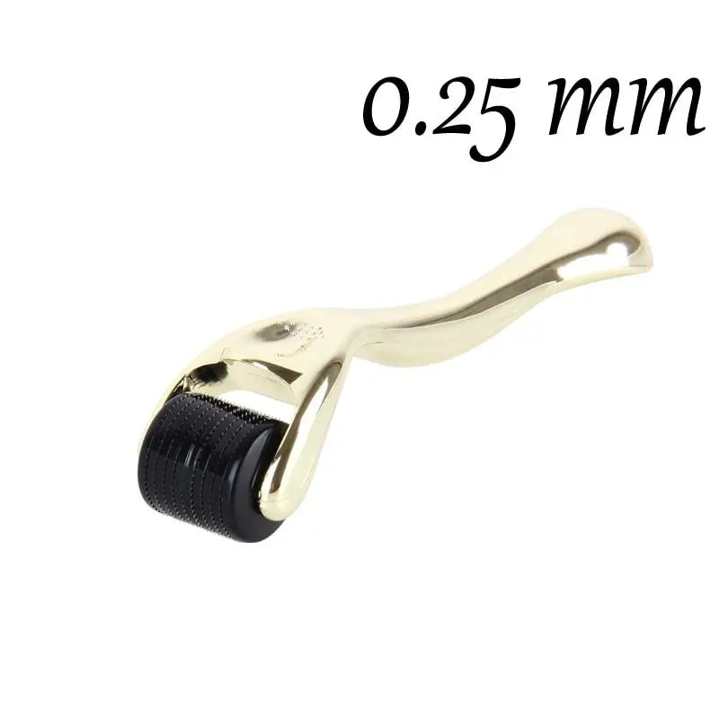 DARSONVAL DRS 540 derma roller micro needles titanium mezoroller microneedle machine for skin care and body treatment gold 0.25 mm