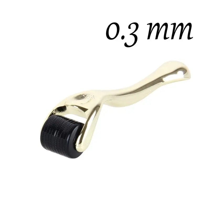 DARSONVAL DRS 540 derma roller micro needles titanium mezoroller microneedle machine for skin care and body treatment gold 0.3 mm