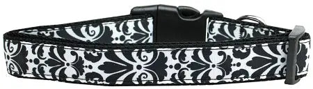 Damask Black Nylon Cat Collar Default Title