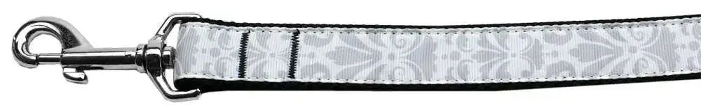Damask-Nylon-Dog-Leash-5-8-Inch-Wide-4ft-Long-Grey-GreatEagleInc-318644811