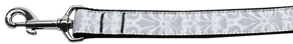 Damask Nylon Dog Leash 5/8 Inch Wide 6ft Long Grey Default Title