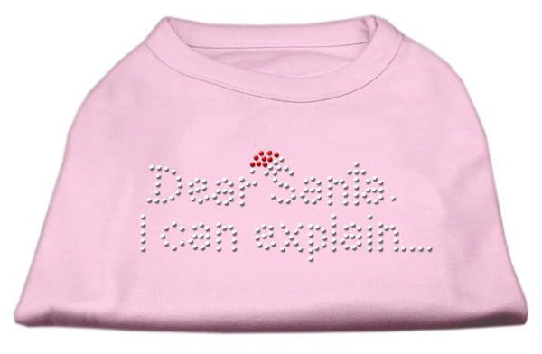 Dear Santa I Can Explain Rhinestone Shirts Light Pink Xs Default Title