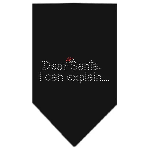Dear Santa Rhinestone Bandana Black Large Default Title