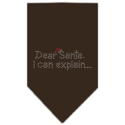 Dear Santa Rhinestone Bandana Cocoa Large Default Title