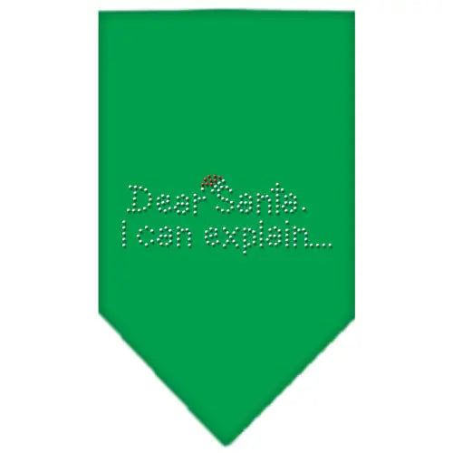 Dear Santa Rhinestone Bandana Emerald Green Large Default Title