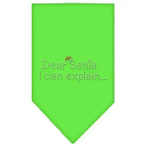 Dear-Santa-Rhinestone-Bandana-Lime-Green-Large-GreatEagleInc-319050212