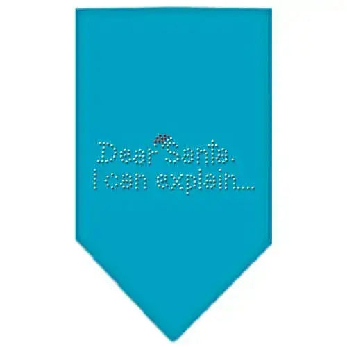 Dear-Santa-Rhinestone-Bandana-Turquoise-Small-GreatEagleInc-319048431
