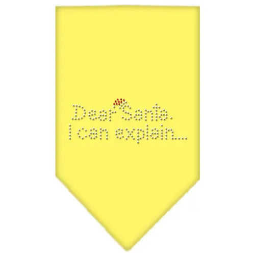 Dear Santa Rhinestone Bandana Yellow Large Default Title