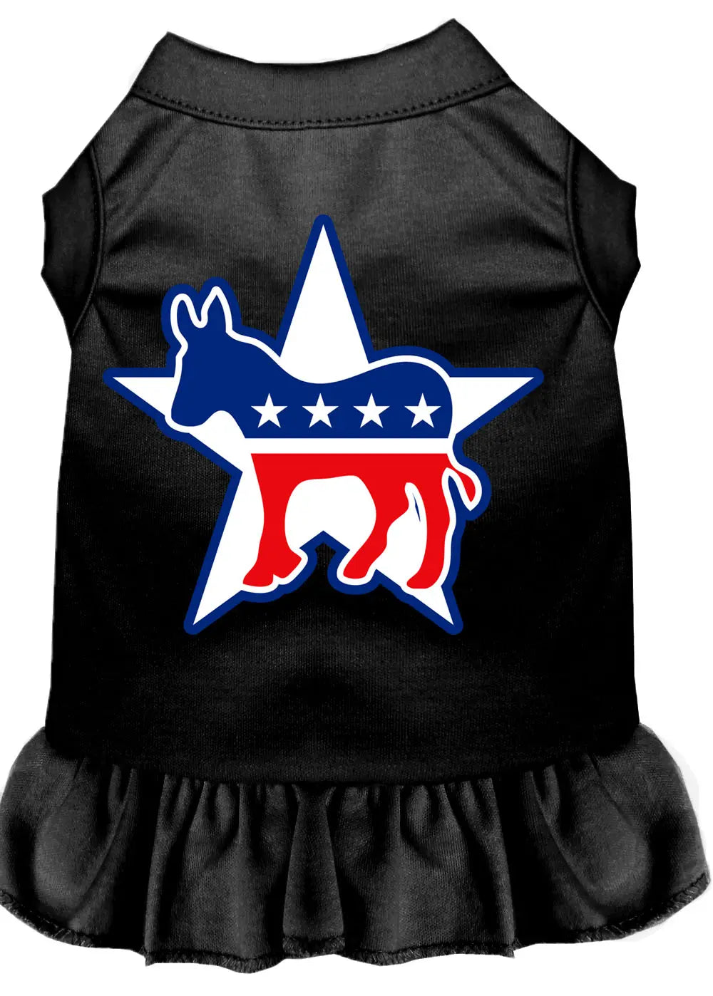 Democrat Screen Print Dress Black Lg Default Title