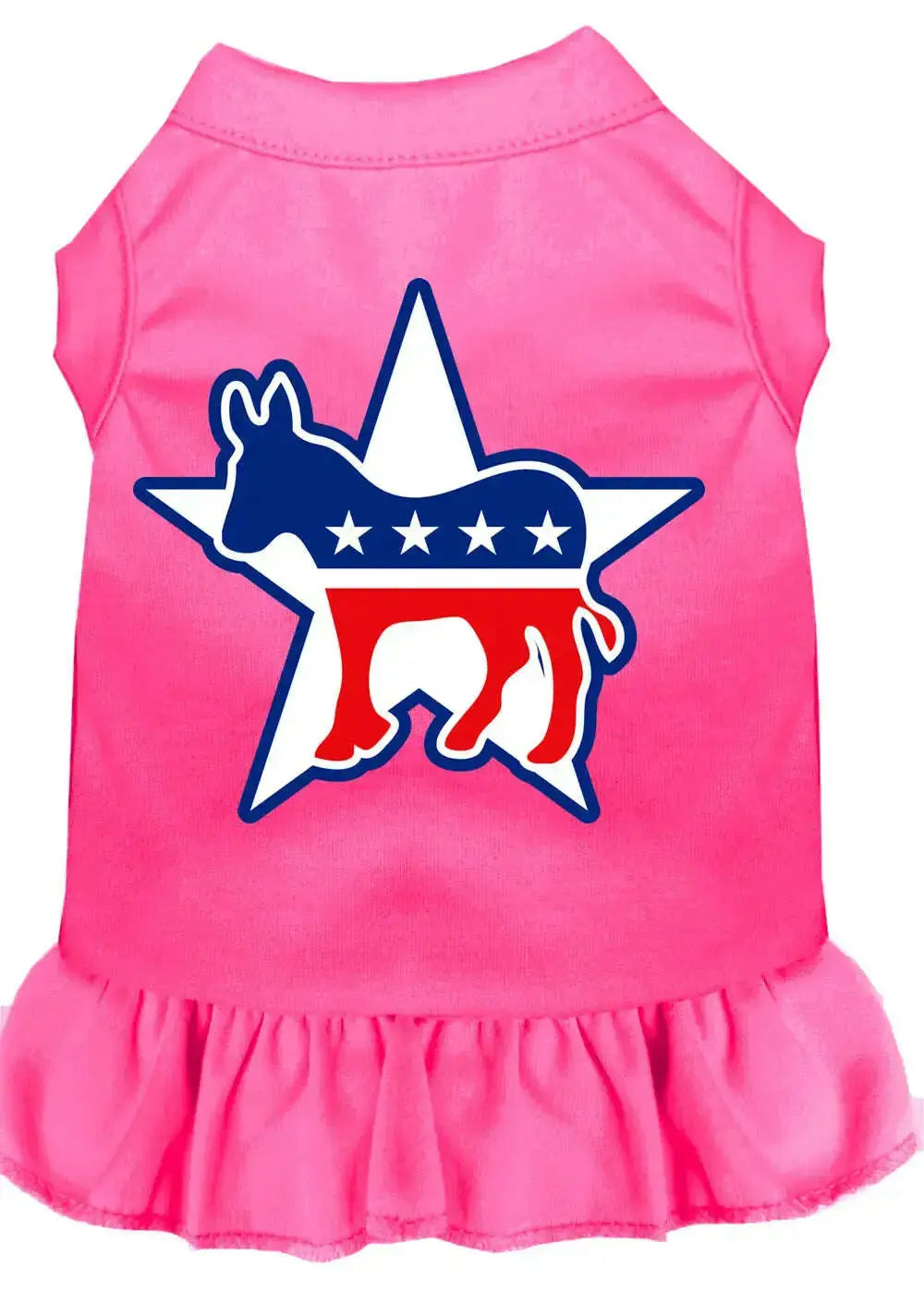 Democrat-Screen-Print-Dress-Bright-Pink-Sm-GreatEagleInc-319267228