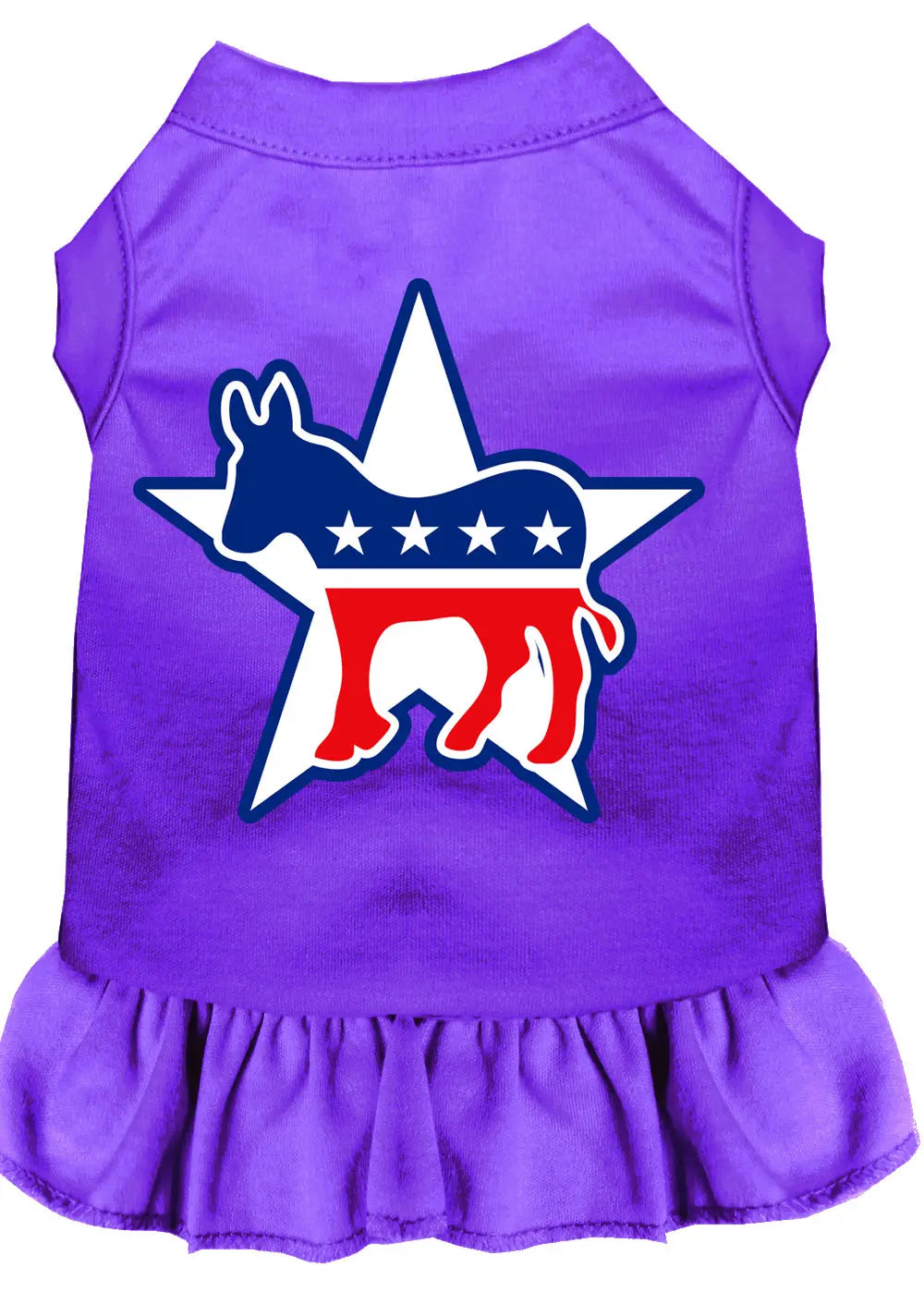 Democrat Screen Print Dress Purple 4x (22) Default Title