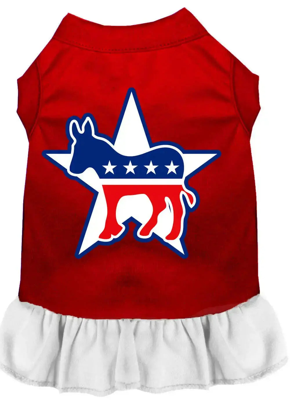 Democrat-Screen-Print-Dress-Red-With-White-Med-GreatEagleInc-320054713