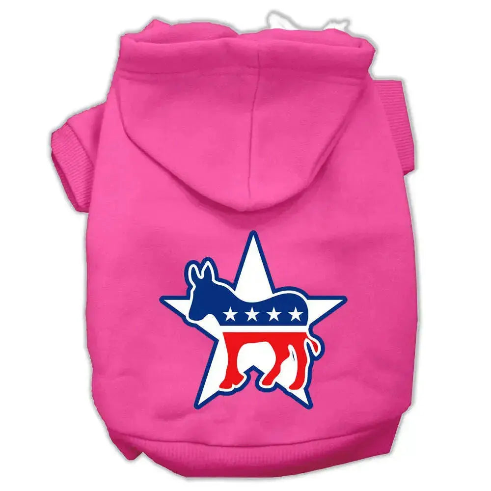 Democrat-Screen-Print-Pet-Hoodies-Bright-Pink-Size-Med-GreatEagleInc-319737840