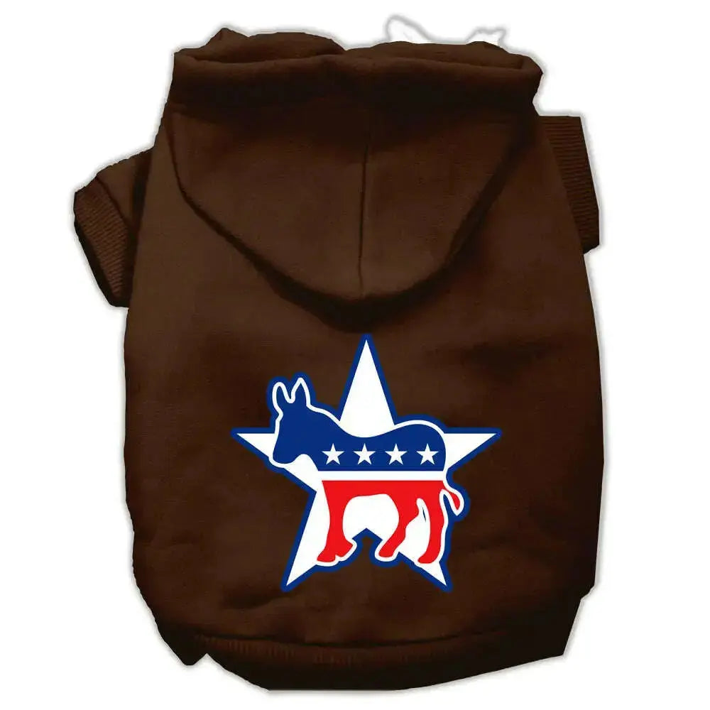 Democrat-Screen-Print-Pet-Hoodies-Brown-Size-Sm-GreatEagleInc-319737143