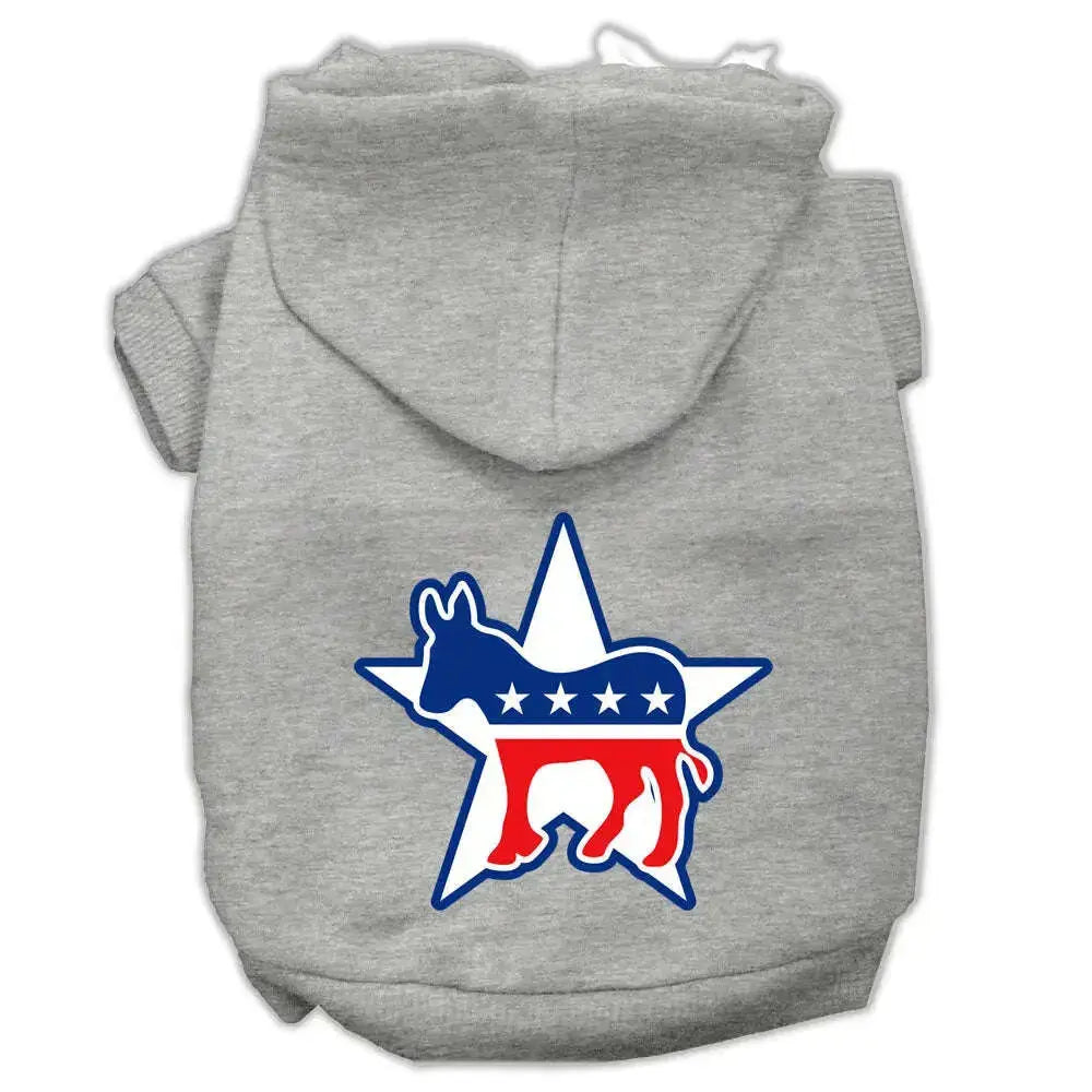 Democrat-Screen-Print-Pet-Hoodies-Grey-Size-Xl-GreatEagleInc-319651569