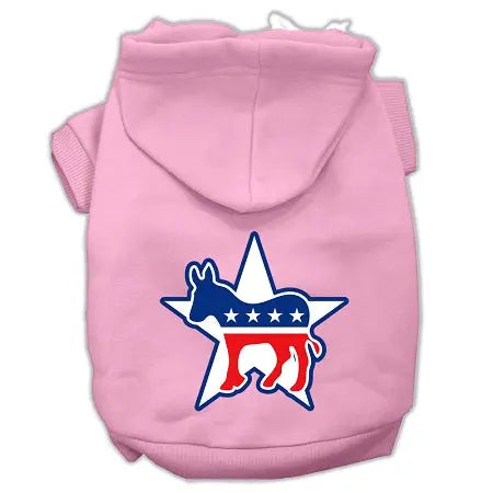 Democrat Screen Print Pet Hoodies Light Pink Size Lg Default Title